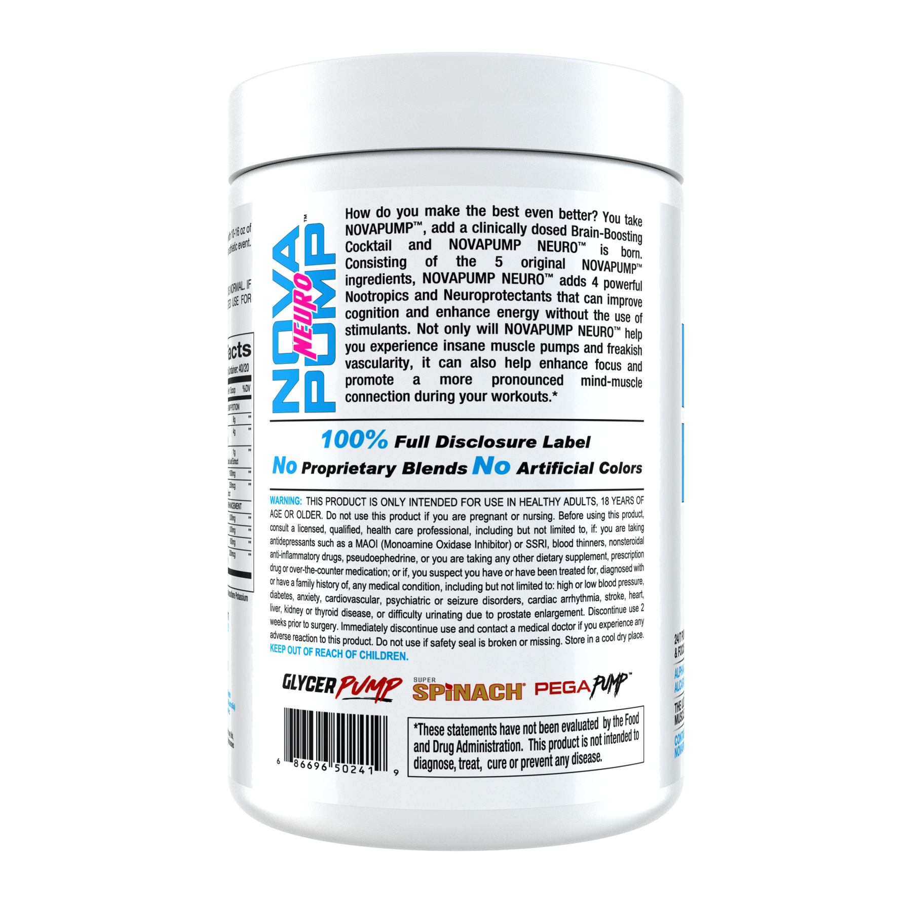 Nova pump neuro nootropic pump glycersice pegapump superspinach innovapharm sverige supplementstore.se